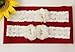 Lauren Annabelle Studio Ivory Wedding Keepsake Toss Garters Lace Vintage White Bridal Prom - Set of 2, 16 inches / 15 inches