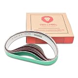 Red Label Abrasives 1 X 18 Inch Coarse P80 Grit/Medium P320 Grit/Fine P800 / Ultra Fine P5000 Grit Knife Sharpener Sanding Belts, 10 Pack (Fits Work Sharp Ken Onion Blade Grinder Attachment)