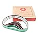 Red Label Abrasives 1 X 18 Inch Coarse P80 Grit/Medium P320 Grit/Fine P800 / Ultra Fine P5000 Grit Knife Sharpener Sanding Belts, 10 Pack (Fits Work Sharp Ken Onion Blade Grinder Attachment)