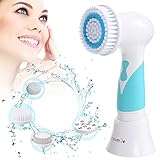 JoySmile Facial Brush - Face and Body Brush Skin Cleansing System -  Facial Pore Cleaner Microdermabrasion Exfoliator Brush for Deep Pore Cleansing,Removes Blackheads,Dark Spots and Acne Scars