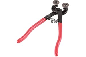 Professional Glass Mosaic Cutter Pliers, 20cm Length, 55 Steel with YG8 Carbide Wheels, Ceramic Tile Cutting, 15mm Max Thickn