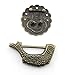 Owfeel 1set 4x3cm Antique Bronze Pad Lock With Key Chinese Old Vintage Lock with Key