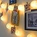 Lantern String Lights, DecorNova 10 Feet 15 LEDs Chinese Oriental Style Nylon Ball String Lights with Remote & UL Power Adapter for Christmas Fireplace Wedding Bedroom, Warm White