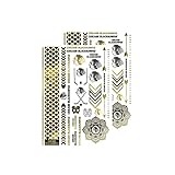 NHL Chicago Blackhawks Metallic Body Jewelry, 2 Full Sheets, White