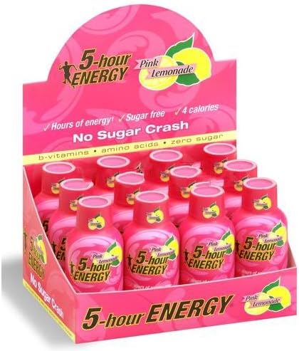 Five Hour Energy Drink, Pink Lemonade, 12 Count Display-2pack