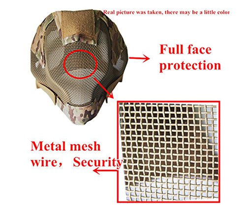 image for TUOP Airsoft Steel Mesh Mask, Full Face Protective Mask for Tactical G