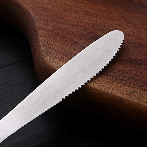 8 inch Dinner Knives Table Dinner Knife Stainless Steel 18/0 Butter Knife Flatware Set Pack of 12 for Restaurant/Catering, Commercial Quality Silverware Flatware Set