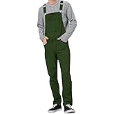 LONGBIDA Men's Denim Bib Overalls Relaxed Fit Fashion Jean Jumpsuit