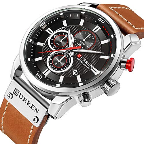 Fashion Business Quartz Men's Watch Casual Chronograph Sport Wristwatch with Calendar