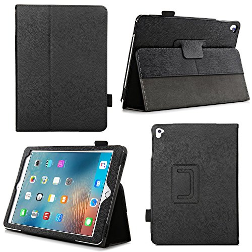 Bear Motion for iPad Pro 9.7 Case - Genuine Cowhide Leather Folio Case for iPad Pro 9.7 Inch with Auto Sleep / Wake Feature