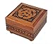 Celtic Knot Decorated Handmade Wood Polish Box with Secret Opening