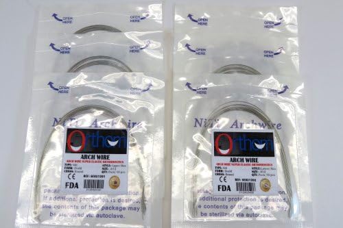 Dental Orthodontic .012" Lower And Upper Ovoid Arch NITI 60/Uds ORTHOM