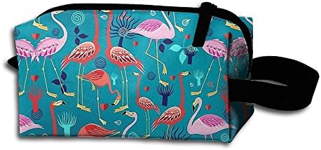 Flamingo Blue Portable Storage Pouch Bag Handbag
