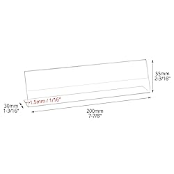 QWORK Acrylic Name Plates for Desks, 12 Pack 2x8