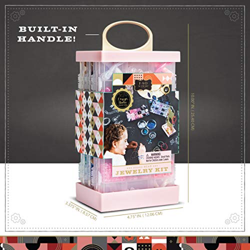 FAO Schwarz Design Studio Collection Bead Jewelry Making Kit with Display Stand