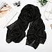 QBSM Womens Black Solid Bridal Wedding Formal Evening Dresses Scarf Shawl Wrap