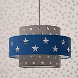 MiniSun Modern Blue and Grey Cut Out Star Ceiling Light Shade 300mm view 9