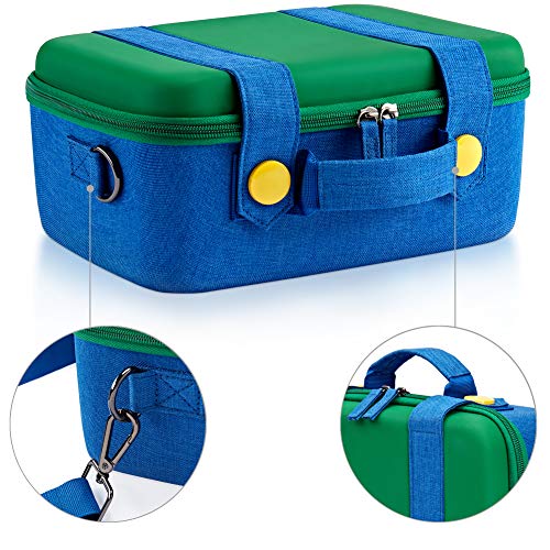 Funlab Travel Carrying Case Compatible with Nintendo Switch System,Cute and Deluxe,Protective Hard Shell Carry Bag for Nintendo Switch Console & Accessories(Green) - Thumbnail 2