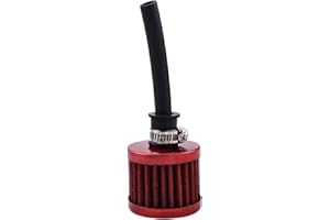 ELSOON 212cc 196cc 0.47" Inlet (12mm) Air Filter Valve Cover Breather Filter Compatible with Predator 196cc 6.5HP GX160 GX200 CT200U BT200X KT196 CT200U-EX Go Kart Mini Bike (red)