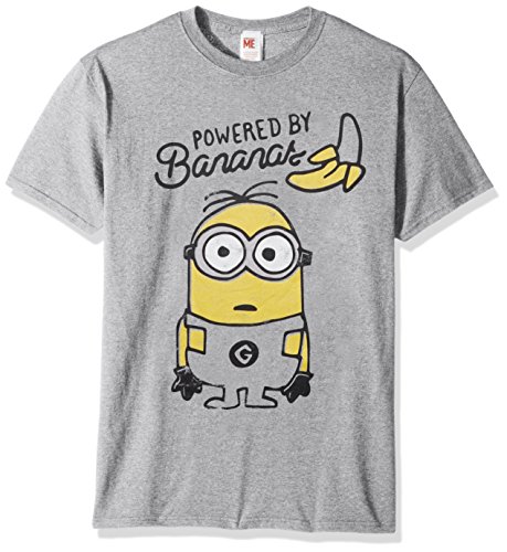 Men's Minions Powered by Bananas Funny Graphic Teee