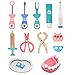 Mumu Sugar Wooden Toys Doctor Set for Kids Ages 3 and Up,Funny Dentist Pretend Play Medical Kit with Realistic Stethoscope