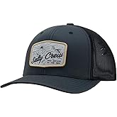 Salty Crew Men's Graphic Logo Retro Trucker Hat - Unisex Adjustable Baseball Hat for Adults - Premium Cotton