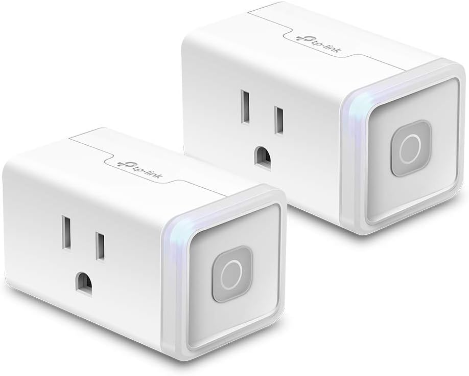 Kasa Smart WiFi Plug Lite by TP-Link (2-Pack) -12 Amp & Reliable Wifi Connection, Compact Design, No Hub Required, Works With Alexa Echo & Google Assistant (HS103P2) (Renewed)