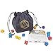 Third Die Dice Bag - Handcrafted And Reversible Drawstring Bag That Stands Open On The Table - For All Your Gaming Needs - Steel and Gray