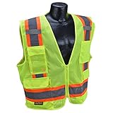 Radians SV6-2ZGM-2X Two Tone Class 2 Surveyor Polyester Mesh Vests with Contrasting Trim