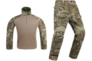 EMERSONGEAR Gen3 Uniform,Military Painball Suit,Army Airsoft Combat BDU Pants Shirt with Knee Pads
