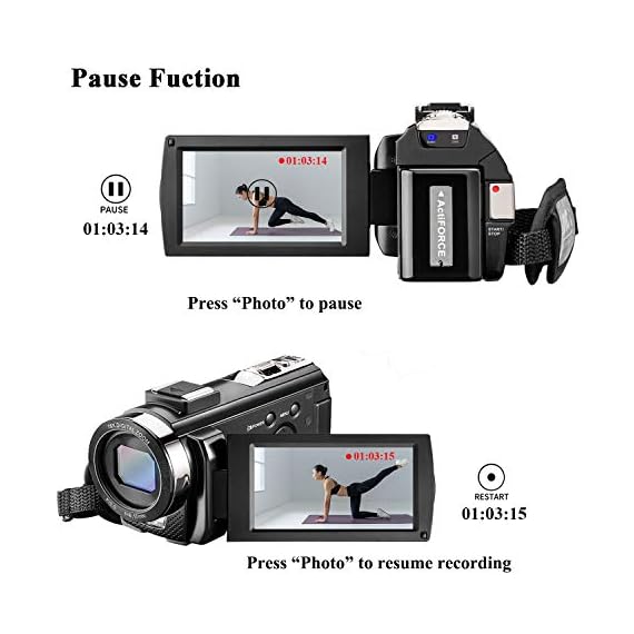 Video Camera Camcorder with Remote Control, Aasonida YouTube Camera