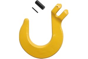 YELLOW LIFTING 1/2" Clevis Foundry Hook Grade 80 Painted Yellow Breaking Strength 48000 LBS WLL 12000 LBS
