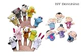 Denshine® 16Pcs Story Time Finger Puppets-10 Animals 6 People Family Members Educational Puppets by Denshine