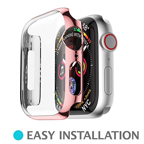 Ultra Thin Cases Cover,Saying For Apple Watch 4 44mm Cases Protective Bumper Perfectly Replace organizer (Rose Gold) - Thumbnail 6