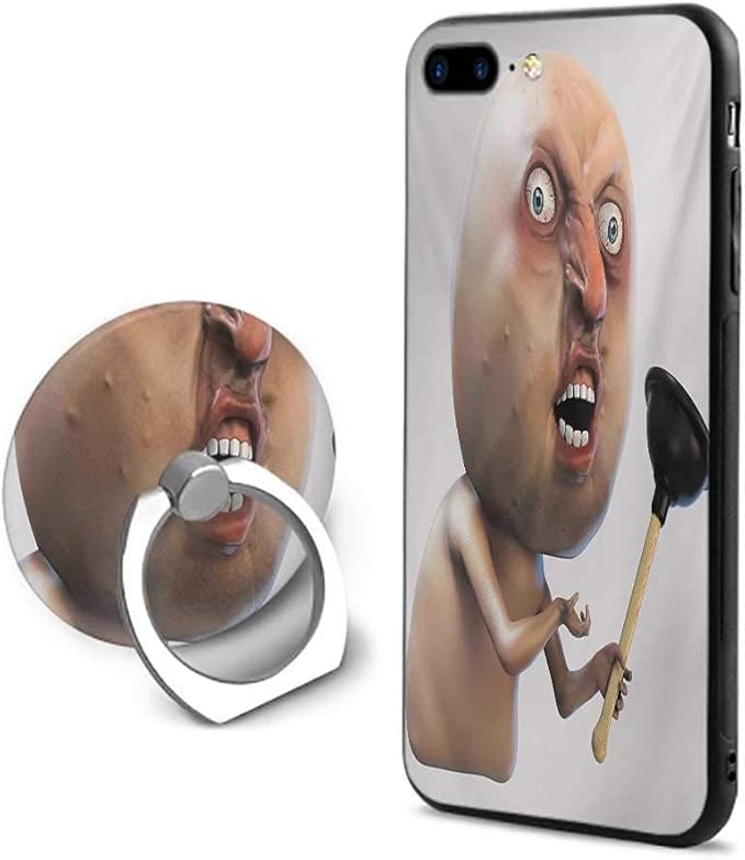 Amazon ユーモア アグリー フォーエバー アローン レイジ インターネットミーム オンラインチャットコミュニケーション絵文字アートプリント タンとピーチ デザイン 携帯電話シェル リングブラケット Iphone 7 Plus Iphone 8 Plus ケース カバー 通販