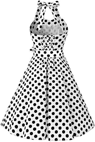 Topdress Women'sVintage Polka Audrey Dress 1950s Halter Retro Cocktail Dress 2 Topdress Women'sVintage Polka Audrey Dress 1950s Halter Retro Cocktail Dress
