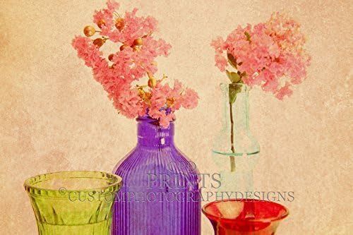 Vintage bottles photography print.