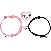 Oeyliz Couples Bracelets for Women Men Matching Heart Bracelets for Couples 2PCS Matching Love Bracelets for Him and Her Bracelets Matching Couple Valentines Gift for Boyfriend Girlfriend