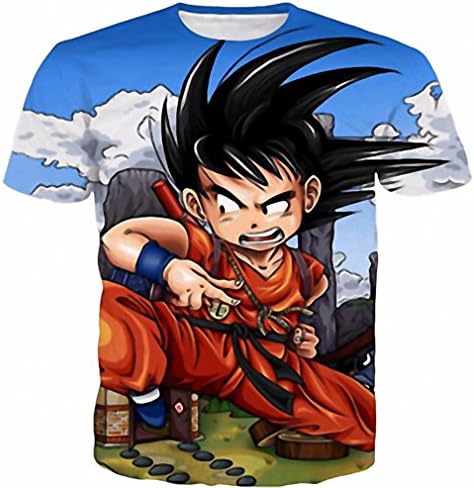 Cute Kid Goku and Cool Master Roshi 3d Print t shirt Anime Dragon Ball Z t shirts summer Men Women Vintage t shirt 4 Asian Size XL