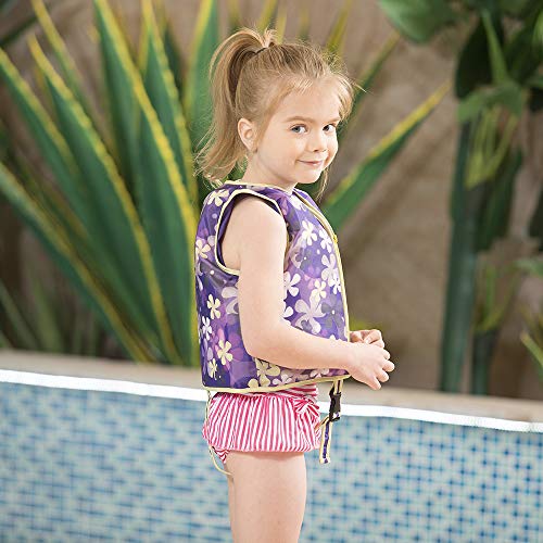 Megartico Swim Float Vest Kids Childrens Swimming Jacket Buoyant Aid (Purple Sakura, Medium)