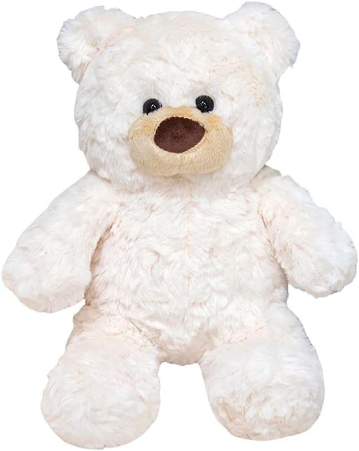 Hgplvxj 11 Inch Teddy Bear Stuffed Animal, Soft Plush Bear Toy for Kids Adults, Classic Cuddly Bear Gift for Birthday Christmas Baby Shower (White)