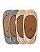 VERO MONTE 4 Pairs Womens No Show Socks - Cotton Liner Socks (Skin + Grey, 8-9.5) 440121