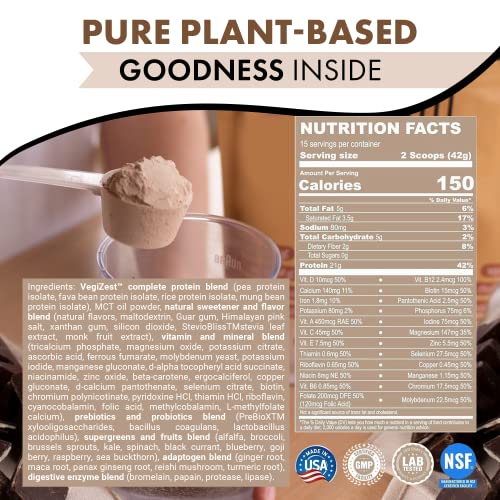 Plant Based Protein Powder Chocolate Lactose & Dairy Free Protein