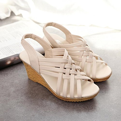 image for Tsmile ღwomen Sandals❀Summer Checkered Belt Gladiator Sandal High 