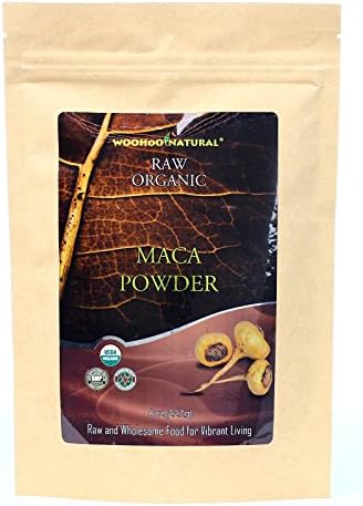 WooHoo Natural RAW USDA Certified Organic MACA powder 8 oz bag - 45 Serving, Fresh Harvest From Peru