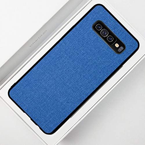 joliwow for Samsung Galaxy S10 Plus Case S10 + Cover Fabric Soft TPU Phone Case PC Hard Back Casing Case Samsung Galaxy S10 Plus Cover 6.4" (Blue)