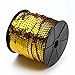 Linsoir Beads Spangle Flat Sequins Paillette Trim Spool String 6mm Sequins 100 Yards