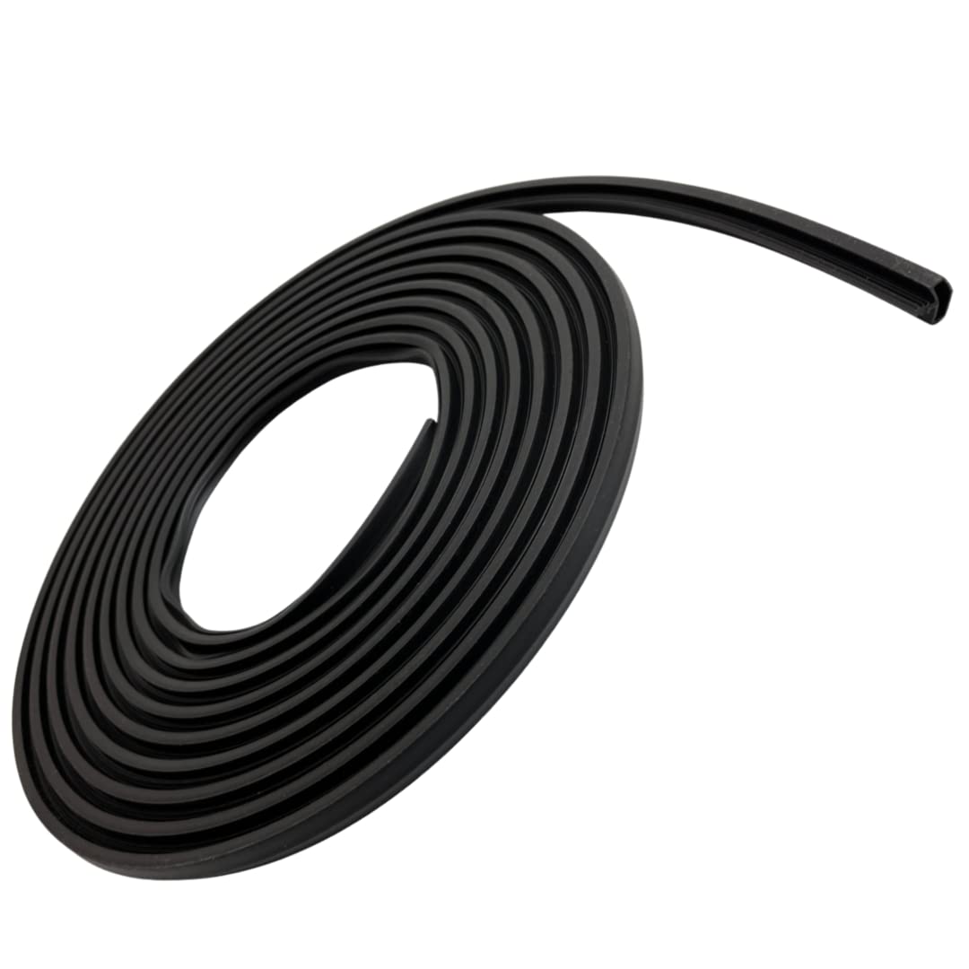 Indoor Door Seal Door Strip 5 m Black 12 mm Reed Width / 2.8 mm Groove Width / Height 6 mm Ideal for Home and Indoor Doors
