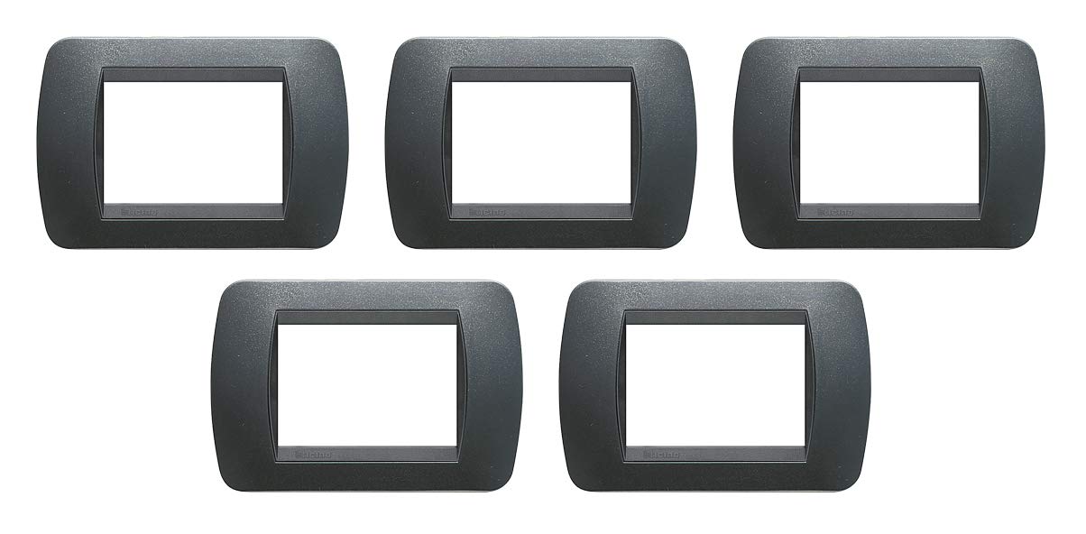 Bticino Sl4083pAF Livinglight plate, 5 Pieces, Excused Grey