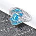 CiNily Silver Blue Fire Opal Aquamarine for Women Jewelry Gemstone Ring Size 5-12 (8)
